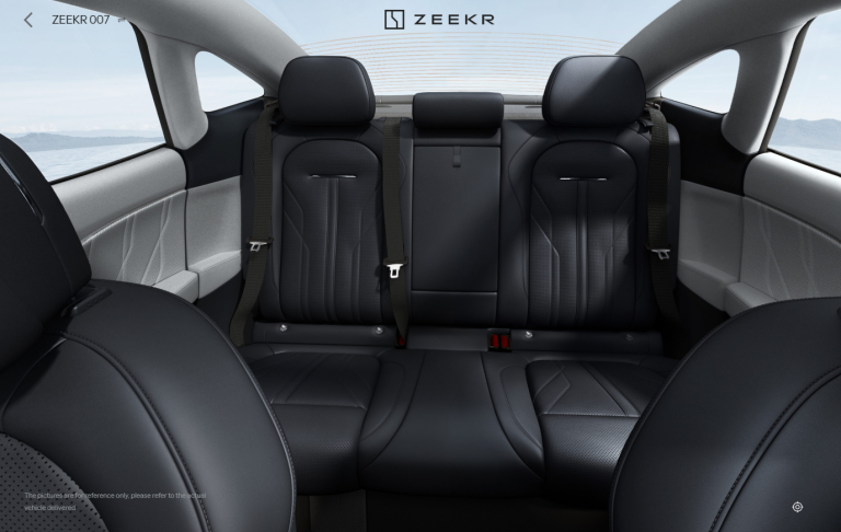 Zeekr 007 Grey black Nappa leather interior - Zeekr Heaven